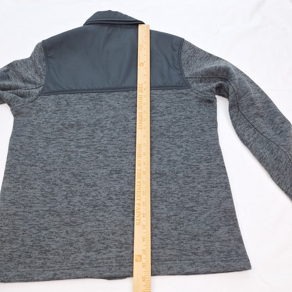 Lands End Jacket Mens Medium Tall 38-40 Gray Knit Snap Front‎ Shacket Outdoor - Picture 5 of 9